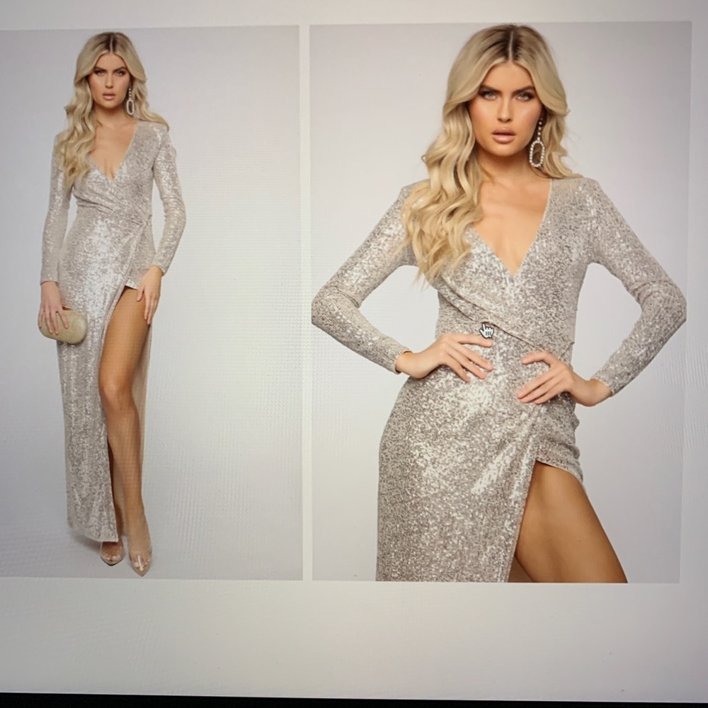 Shine away sequin maxi dress
